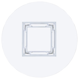 Starlight Round 54-inch Glass Top Metal Dining Table Chrome