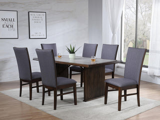 Sherwood 7-piece Rectangular Dining Table Set Brown