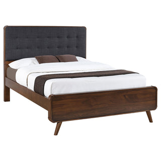 Robyn Wood Queen Platform Bed Dark Walnut