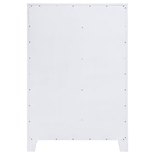 Anastasia 5-drawer Bedroom Chest Pearl White