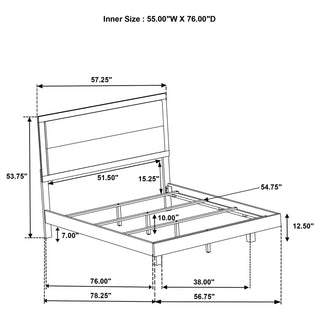 Trenton 54-inch Wood Full Panel Bed Rustic Cream