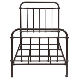 Livingston Metal Twin Open Frame Bed Dark Bronze