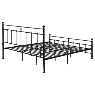 Novak 48-inch Metal Eastern King Open Frame Bed Matte Black