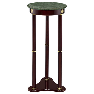 Edite Round Marble Top Plant Stand Merlot
