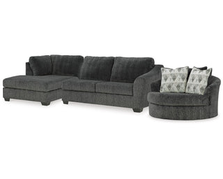 Biddeford 2-Piece Sectional and Oversized Swivel Accent Chair