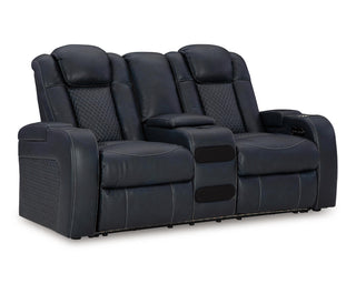 Fyne-Dyme Power Reclining Loveseat with Console