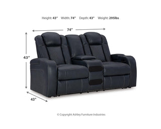 Fyne-Dyme Power Reclining Loveseat with Console