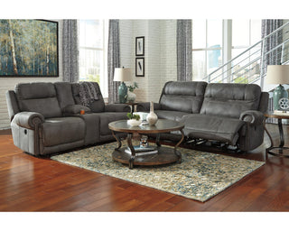 Austere Reclining Loveseat with Console