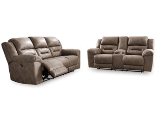 Stoneland Power Reclining Sofa and Loveseat