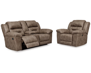 Stoneland Reclining Loveseat and Power Recliner
