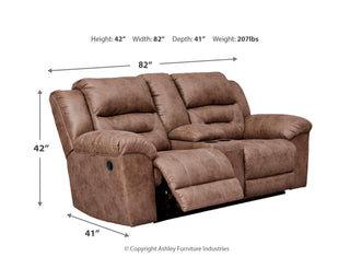 Stoneland Reclining Loveseat with Console