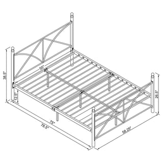 Hart Metal Full Open Frame Bed White