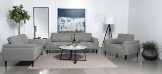 Rilynn 3-piece Upholstered Track Arm Sofa Set Grey