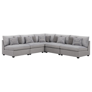 Cambria 5-piece Upholstered Modular Sectional Sofa Grey