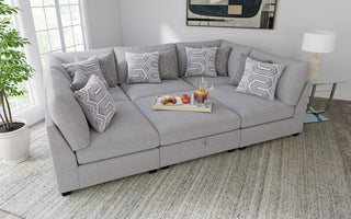 Cambria 6-piece Upholstered Modular Sectional Sofa Grey