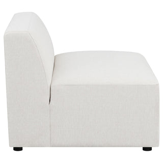 Freddie Upholstered Tight Back Armless Chair Pearl