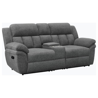 Bahrain Upholstered Motion Loveseat Charcoal