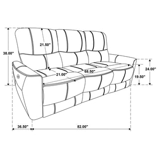 Greenfield 3-piece Power Reclining Sofa Set Dove Grey