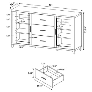 Lewes 4-piece 60-inch TV Entertainment Center Cappuccino