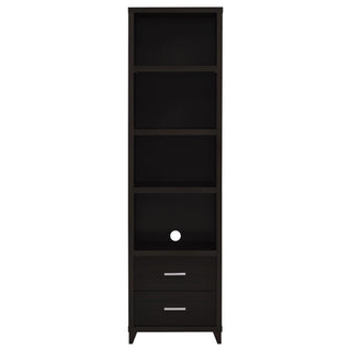 Lewes 4-shelf Engineered Wood Media Tower Cappuccino
