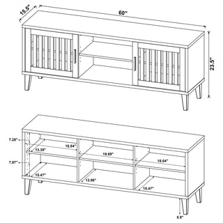 Sedona 2-door Engineered Wood 60-inch TV Stand Dark Pine