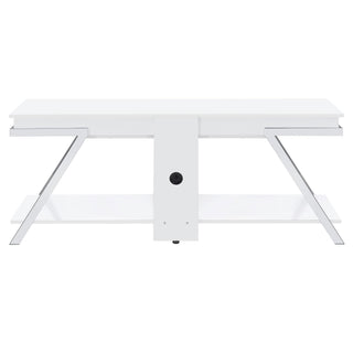 Marcia 1-drawer Wood 60-inch TV Stand White High Gloss