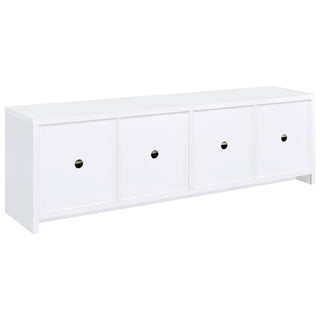 Laughlin 4-door Engineered Wood 78-inch TV Stand White