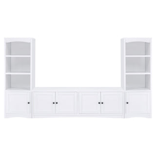 Laughlin 4-door Engineered Wood 78-inch TV Stand White
