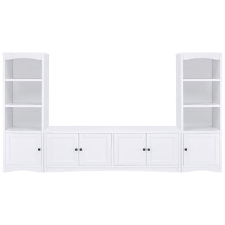 Laughlin 3-shelf Engineered Wood Media Tower White