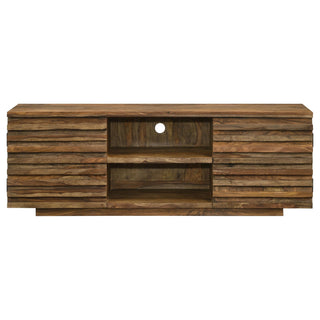 Julia 2-door Solid Sheesham Wood 58-inch TV Stand Natural