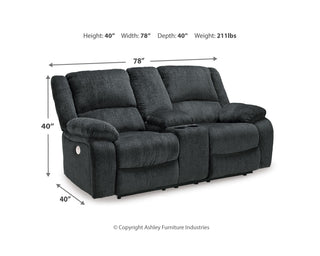 Draycoll Power Reclining Loveseat with Console