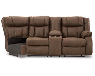 Trail Boys Right-Arm Facing Reclining Loveseat with Console