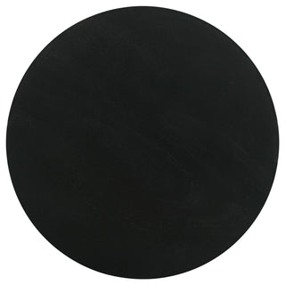 Dianella Round Pedestal Base Accent Side Table Black Stain