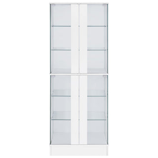 Cabra 4-door LED Curio Display Cabinet White High Gloss