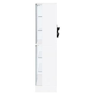 Cabra 4-door LED Curio Display Cabinet White High Gloss