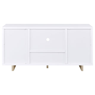 Dalton 2-door Storage Cabinet White and Distressed Pine