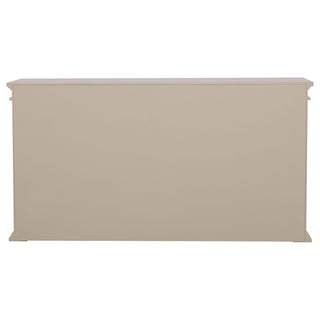 Kiara 4-door Wood Lattice Storage Accent Cabinet Light Honey