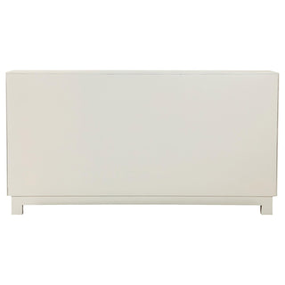 Voula 4-door Wood Accent Storage Cabinet White and Gold