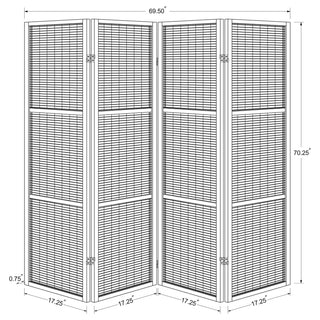 Browning 4-panel Bamboo Room Divider Folding Screen Walnut