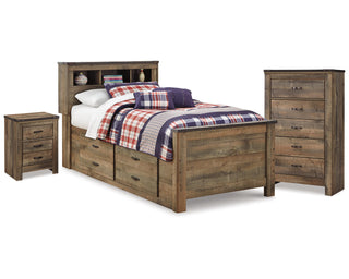 Trinell Twin Storage Bed, Chest and Nightstand