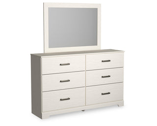 Stelsie Full Panel Bed, Dresser and Mirror