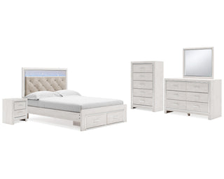 Altyra Queen Storage Bed, Dresser, Mirror, Chest and Nightstand