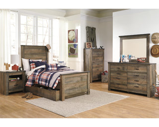 Trinell Twin Panel Bed with 1 Large Storage Drawer