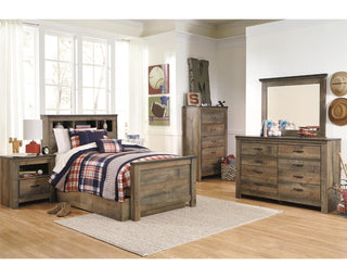 Trinell Twin Bookcase Bed with 1 Large Storage Drawer