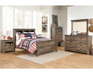 Trinell Full Bookcase Panel Bed