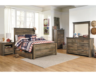 Trinell Full Panel Bed with 1 Large Storage Drawer