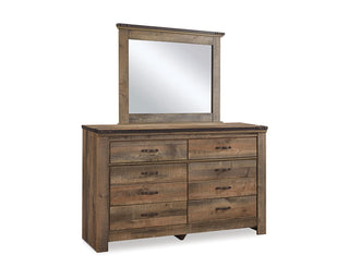 Trinell Twin Bookcase Storage Bed, Dresser and Mirror