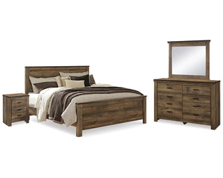 Trinell King Panel Bed, Dresser, Mirror and Nightstand
