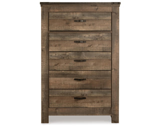 Trinell Full Bookcase Storage Bed, Dresser, Mirror, Chest and 2 Nightstands