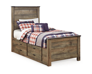 Trinell Twin Panel Bed with 2 Storage Drawers